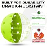 Srikel Outdoor Pickleballs - USAPA Approved Pickleball Balls, Seamless Roto-Molded Design for Durability, 12 Pack Green, Crack-Resistant 40-Hole Pickle Balls for Beginner Intermediate Pro Player