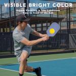 PICKLETECH Pickleball Balls 40 Pack, 40 Holes USAPA Approved Outdoor Pickleball Balls with Mesh Bag, High Bounce & True Flight, Durable Balanced Pickle Balls for Tournament Play, Yellow