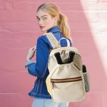 DYSHAYEN Pickleball Backpack, Pickleball Bags for Women, Pickle Ball Paddle Bag Fits 2 Paddles, Best Pickleball Accessories, Pickleball Gifts for Women （Beige）