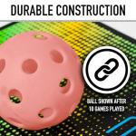 Franklin Sports X-26 Indoor Pickleballs - Indoor Court Balls - USA Pickleball (USAPA) Tournament Approved - 12 Pack Inside Balls - Peach