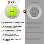 Srikel Outdoor Pickleballs - USAPA Approved Pickleball Balls, Seamless Roto-Molded Design for Durability, 12 Pack Green, Crack-Resistant 40-Hole Pickle Balls for Beginner Intermediate Pro Player