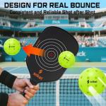 Srikel Outdoor Pickleballs - USAPA Approved Pickleball Balls, Seamless Roto-Molded Design for Durability, 12 Pack Green, Crack-Resistant 40-Hole Pickle Balls for Beginner Intermediate Pro Player