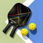 Pickleball Paddles Set of 2 - USAPA Approved Fiberglass Surface Pickleball Set with Pickleball Rackets, Precise Comfortable Grip Pickle Ball Paddle Easy Control for Beginners Intermediates