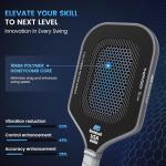T700 Raw Carbon Fiber Pickleball Paddles, Pickleball Paddles Pro-Level for Aggressive, Offensive Player, Pickleball Paddle with 16mm Polymer Honeycomb Core & Overgrips, Maximum Control & Spin & Power