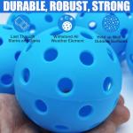 Magicorange Pickleball Balls, 40 Holes Outdoor Pickleballs, High Elasticity & Durable Pickle Balls for All Style Pickleball Paddles (Blue, 6 Pack)