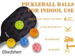 Eliwdshen Indoor Pickleball Balls|Crack-Resistant| 26 Holes | 6Pack| Racket Meets USAPA Standards| High Bounce Durable Practice Pickle Ball for Beginner Intermediate Player|Light Pink
