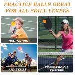 Eliwdshen Indoor Pickleball Balls|Crack-Resistant| 26 Holes | 6Pack| Racket Meets USAPA Standards| High Bounce Durable Practice Pickle Ball for Beginner Intermediate Player|Light Pink