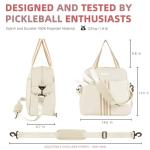 Pickleball Bag Pickle Ball Backpack for Women Pickleball Tote Sport Equipment Bag with Shoe Compartment Gift Accessory 30L