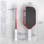 JOOLA Pro V Pickleball Paddle - 14mm/16mm - Raw Carbon Fiber Textured Surface - Enhanced Frame & Propulsion Core, USAPA & UPA-A Certified, NFC Chip Enabled, Premium Control & Lightweight Performance