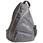 Gray Pickleball Sling Bag and Equipment Backpack