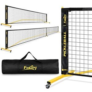 Portable Pickleball Net with Wheels, 22 ft
