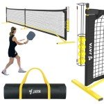 JAYA Portable Pickleball Net with Unique Ball Support