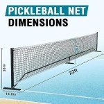 Portable Pickleball Net Set - 22 FT for Games
