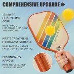 Fiberglass Pickleball Paddle Set with 4 Balls