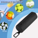 Portable Pickleball Ball Bag with Hook - Black