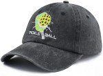 Adjustable Black Pickleball Caps for Men and Women