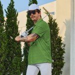 Fun Men's Pickleball Polo Shirt in Pickle Green
