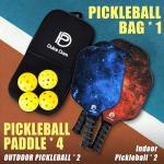 DULCE DOM Pickleball Paddle Set with 4 Balls