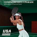 JOJOLEMON Pickleball Paddles Featuring a Raw Carbon Fiber Paddle Face and 16mm Power Polymer Core Pickleball Rackets Designed for Spin and Consistency