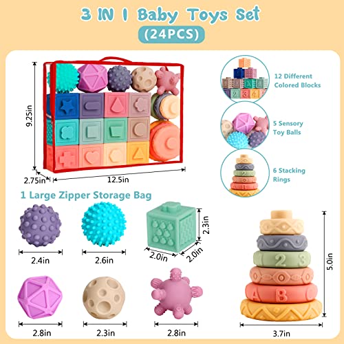 Montessori 3-in-1 Stacking Toys for Babies