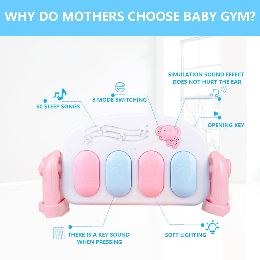 3-in-1 Baby Play Mat with Piano & Music