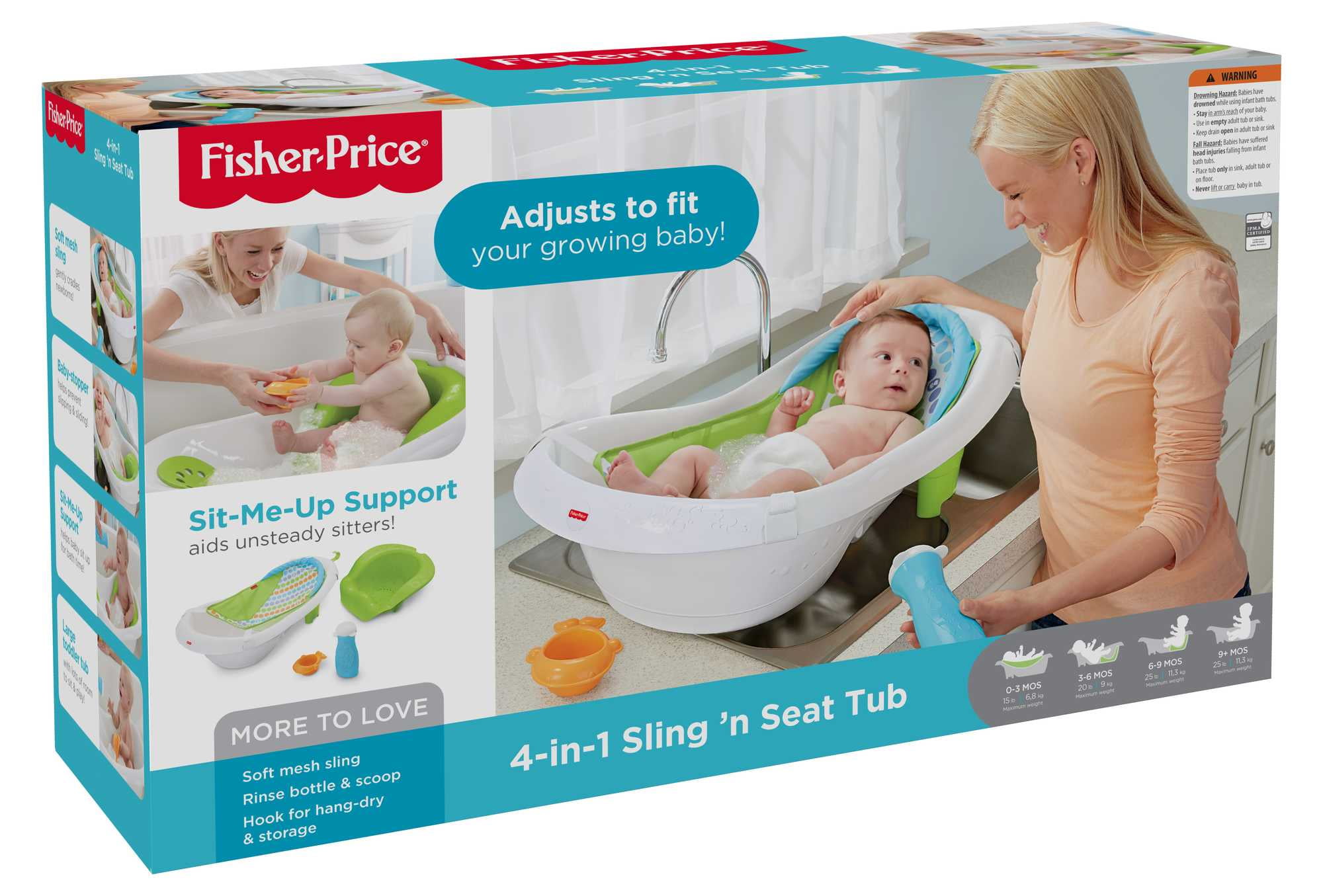 Fisher-Price 4-in-1 Tub Bath for Babies & Toddlers