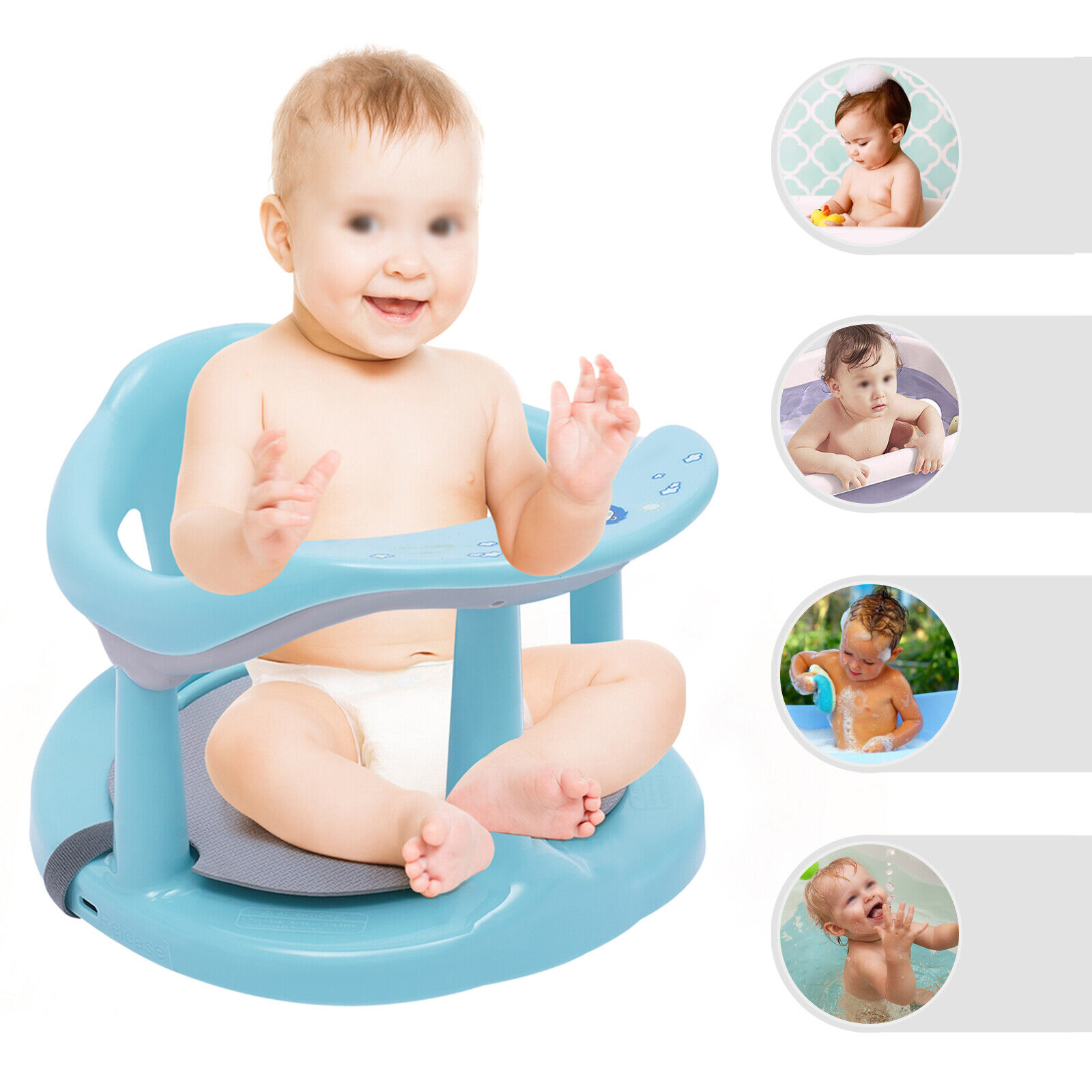 ROTHO Baby Bath Seat with Safety Lock, 6-18 Months