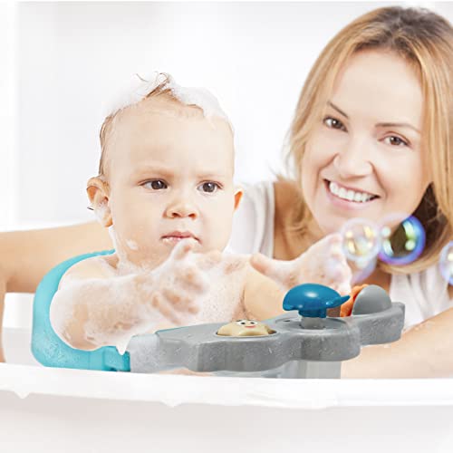 Ergonomic Baby Bath Seat with Rotating Toys