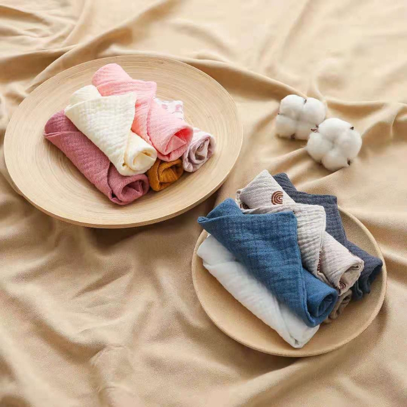 5-Pack Muslin Baby Towels and Face Wipes