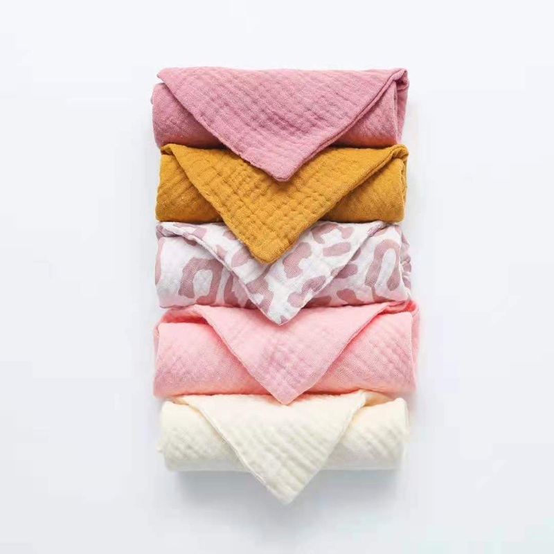 5-Pack Muslin Baby Towels and Face Wipes