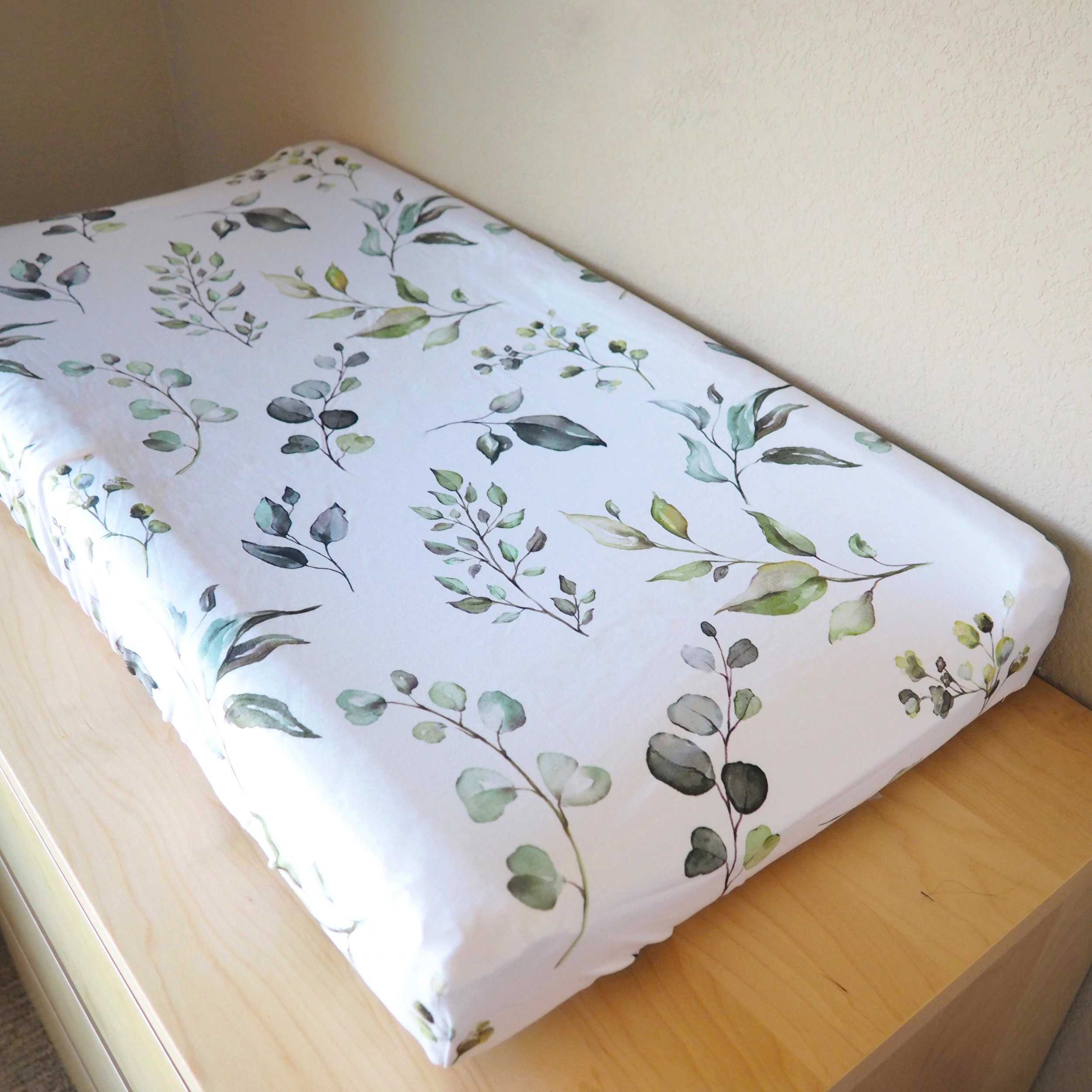 Soft Eucalyptus Changing Pad Cover for Baby