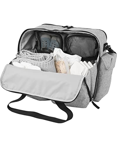 Skip Hop Duo Weekender Diaper Bag, Grey Melange