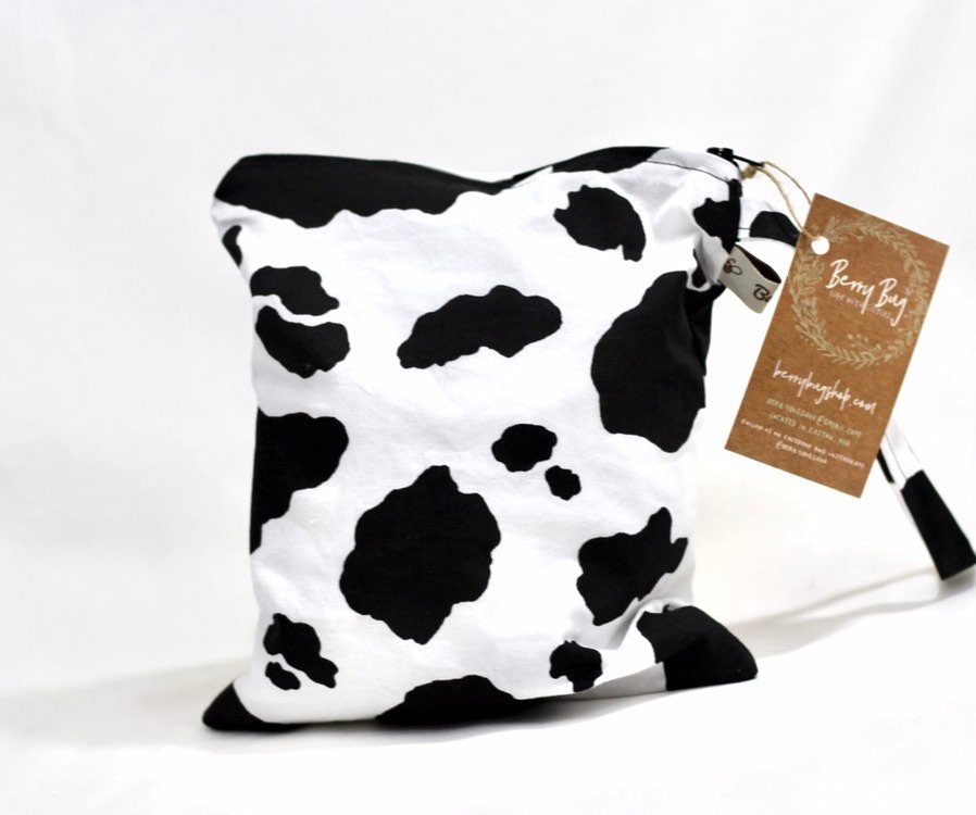 Cow Print Diaper Wet Bag for Babies
