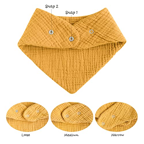 Konssy 10 Pack Cotton Muslin Baby Bibs