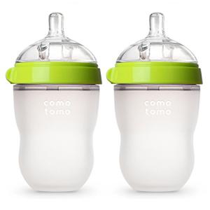 Comotomo 8oz Baby Bottle Double Pack - Green