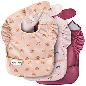 Mess-Proof Waterproof Baby Bibs with Pocket - Unicorn