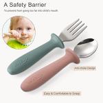 VITEVER 6-Piece Kids Utensil Set with Silicone Handles