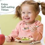 VITEVER 6-Piece Kids Utensil Set with Silicone Handles