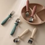 VITEVER 6-Piece Kids Utensil Set with Silicone Handles