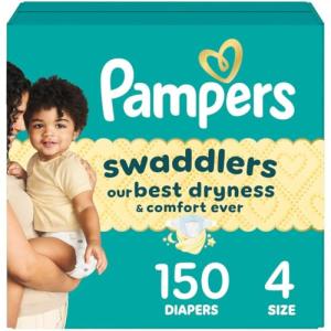 Pampers Swaddlers Size 4 Diapers, 150 Count