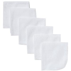 Gerber 6-Pack White Baby Washcloths