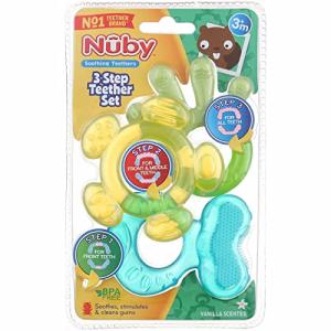 Nuby 3 Step Soothing Teether Set - Colors Vary