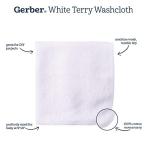Gerber 6-Pack White Baby Washcloths