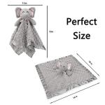 Soft Elephant Security Blanket for Babies, 16 Inch
