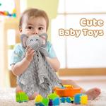 Soft Elephant Security Blanket for Babies, 16 Inch