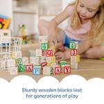 Melissa & Doug Wooden ABC/123 Blocks Set