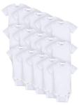 Gerber Baby 15 Piece Onesies Bodysuit Multi Size Pack, White, (0-3M, 3-6M, 6-9M)