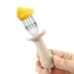 PandaEar Baby Toddler Fork and Spoon Utensil Set, 6 Pack Silicone Stainless Steel Silverware Spoon Fork for Babies Toddler, BPA Free with Silicone Holding Anti-Choke Design (Green Blue Brown)