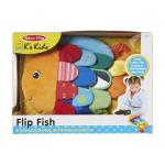 Melissa & Doug K’s Kids, Flip Fish Stuffed Animal, Soft Baby Book, Multi-Textured Squeaking & Crinkling Infant Sensory Toys for Babies with Baby Mirror, Tummy Time Toys for Infants Ages 0–9 Months