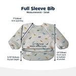 Tiny Twinkle Long Sleeve Bib for Babies & Toddlers | Waterproof Smock Bib for Eating | Machine Washable & Mess-Proof Feeding Essentials | Newborn Shower Gift (Dinosaur, 6–24M)